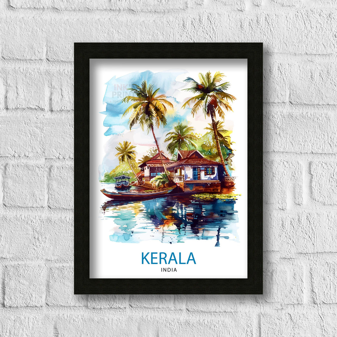 Kerala India Travel Print Wall Decor Wall Art Kerala Wall Hanging Home Décor Kerala Gift Art Lovers India Art Lover Gift Print Art