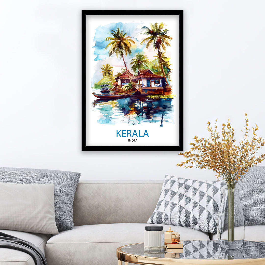 Kerala India Travel Print Wall Decor Wall Art Kerala Wall Hanging Home Décor Kerala Gift Art Lovers India Art Lover Gift Print Art