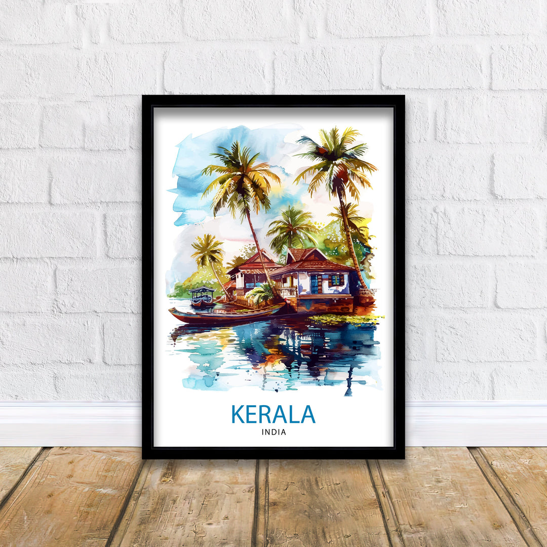 Kerala India Travel Print Wall Decor Wall Art Kerala Wall Hanging Home Décor Kerala Gift Art Lovers India Art Lover Gift Print Art