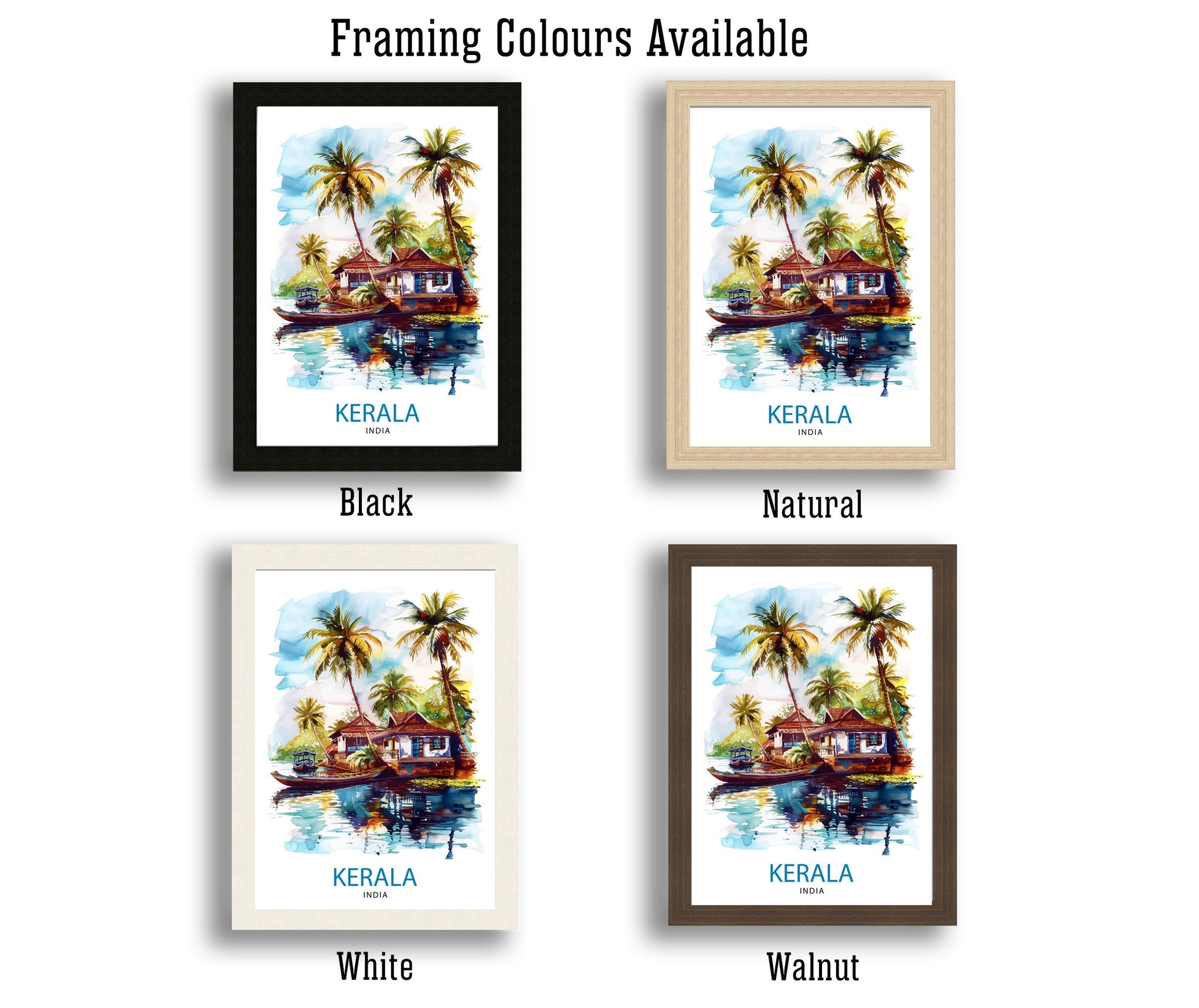 Kerala India Travel Print Wall Decor Wall Art Kerala Wall Hanging Home Décor Kerala Gift Art Lovers India Art Lover Gift Print Art