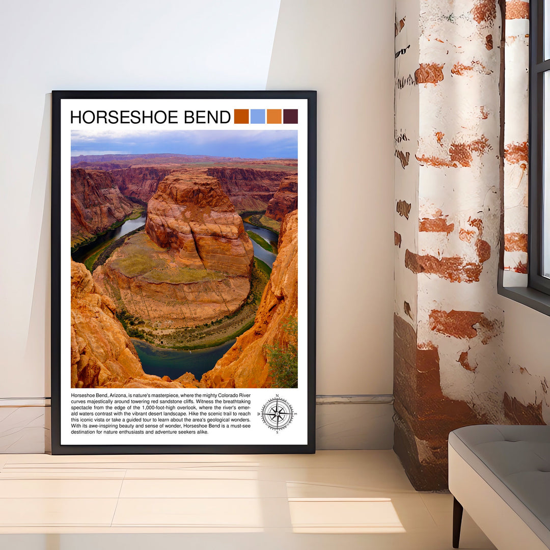 Horseshoe Bend Arizona Travel Print Wall Decor Wall Art Horseshoe Bend Wall Hanging Home Décor Horseshoe Bend Gift Art Lovers Arizona