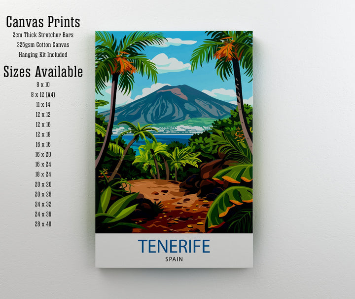 Tenerife Spain Travel Poster Tenerife