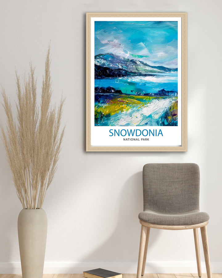 Snowdonia National Park Travel Poster Snowdonia