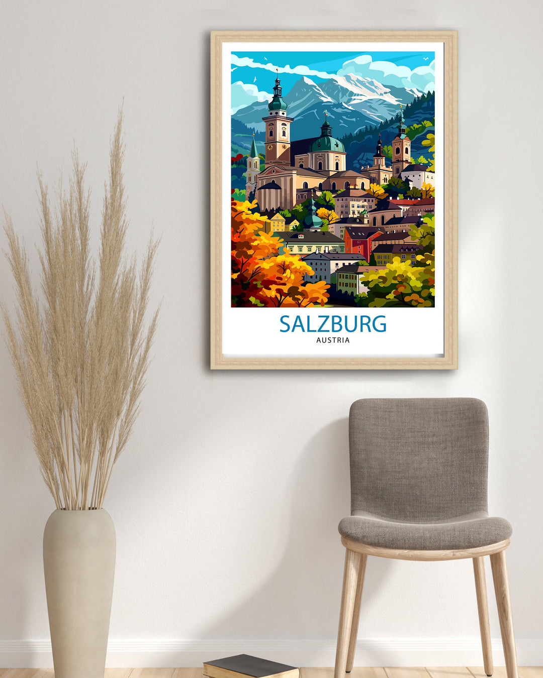 Salzburg Austria Travel Poster Salzburg