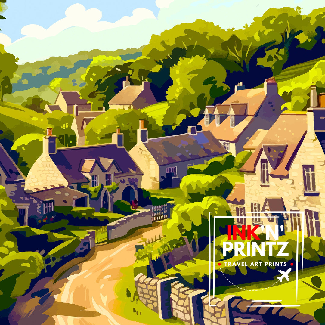 Bibury Travel Poster