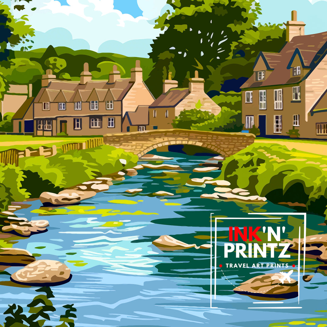 Bibury Travel Poster