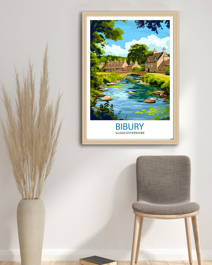 Bibury Travel Print Wall Decor Wall Art Bibury Wall Hanging Home Décor Bibury Gift Art Lovers England Art Lover Gift Print Art