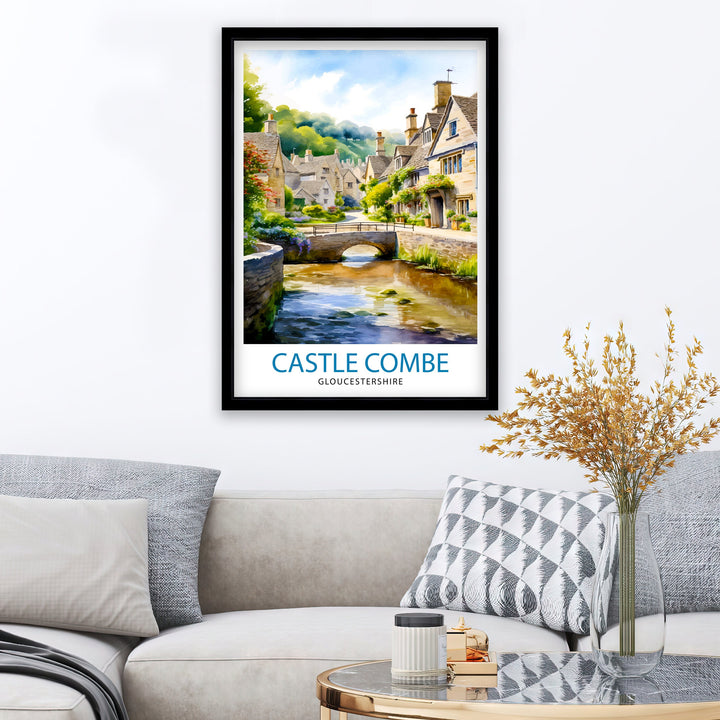 Castle Combe Travel Print Wall Decor Wall Art Castle Combe Wall Hanging Home Décor Castle Combe Gift Art Lovers England Art Lover Gift