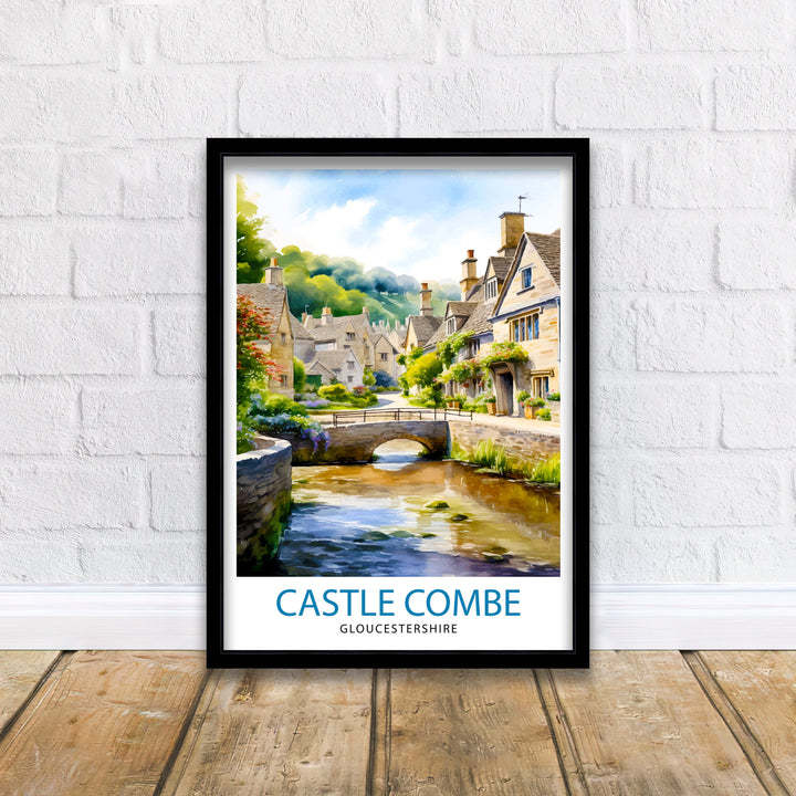 Castle Combe Travel Print Wall Decor Wall Art Castle Combe Wall Hanging Home Décor Castle Combe Gift Art Lovers England Art Lover Gift