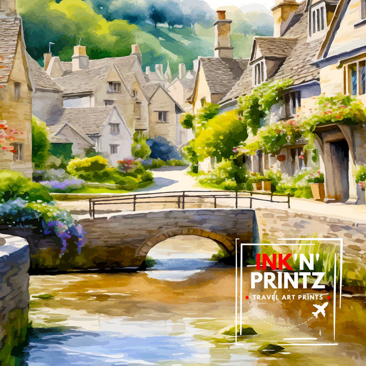 Castle Combe Travel Print Wall Decor Wall Art Castle Combe Wall Hanging Home Décor Castle Combe Gift Art Lovers England Art Lover Gift