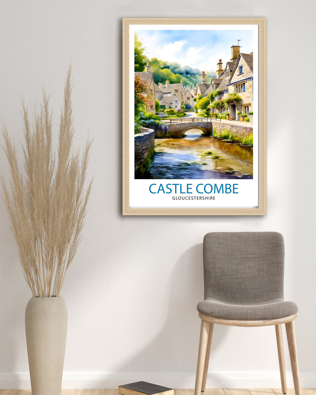 Castle Combe Travel Print Wall Decor Wall Art Castle Combe Wall Hanging Home Décor Castle Combe Gift Art Lovers England Art Lover Gift