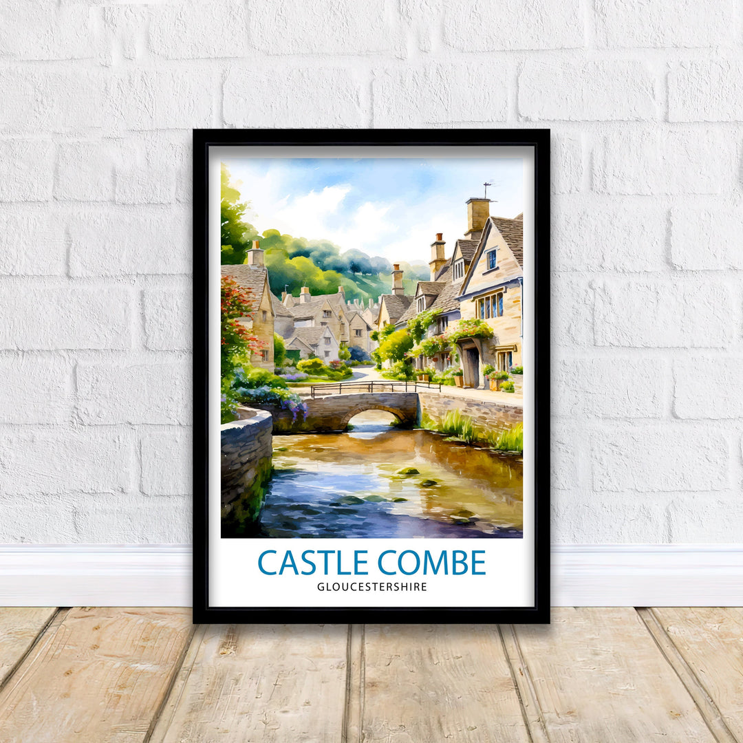 Castle Combe Travel Print Wall Decor Wall Art Castle Combe Wall Hanging Home Décor Castle Combe Gift Art Lovers England Art Lover Gift