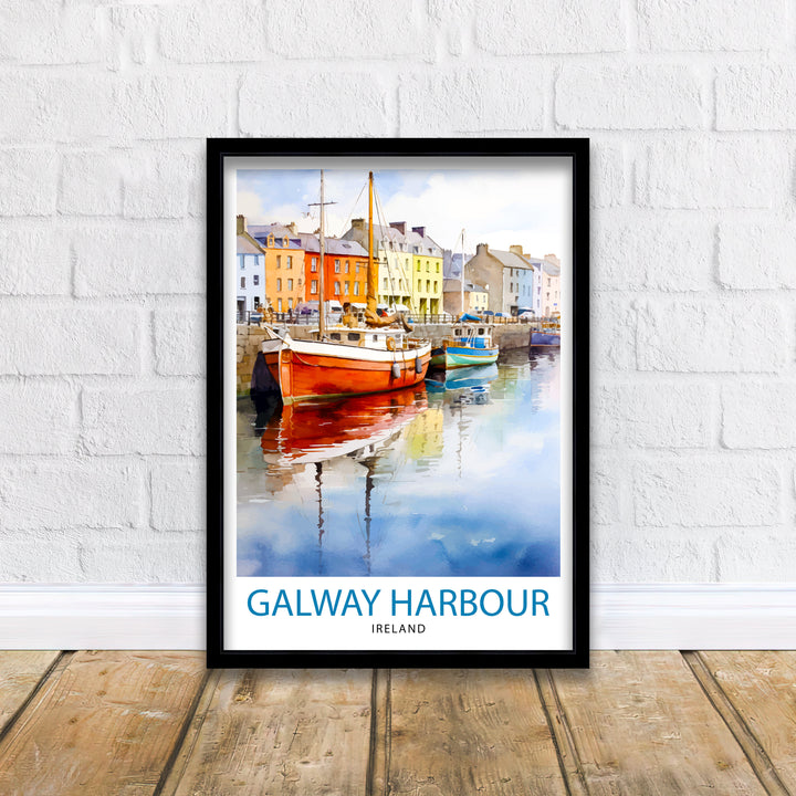 Galway Harbour Travel Print Wall Decor Wall Art Galway Harbour Wall Hanging Home Décor Galway Harbour Gift Art Lovers Ireland Art Lover