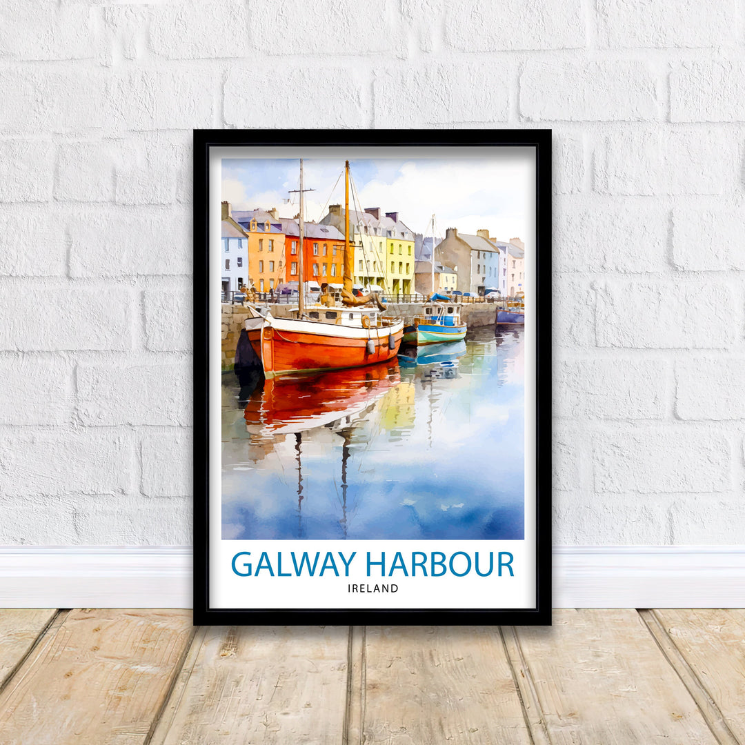 Galway Harbour Travel Print Wall Decor Wall Art Galway Harbour Wall Hanging Home Décor Galway Harbour Gift Art Lovers Ireland Art Lover