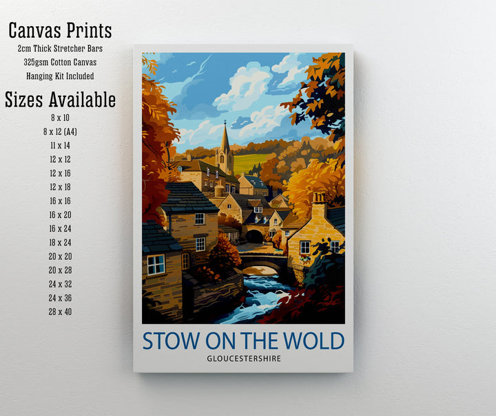 Stow on the Wold Travel Poster England