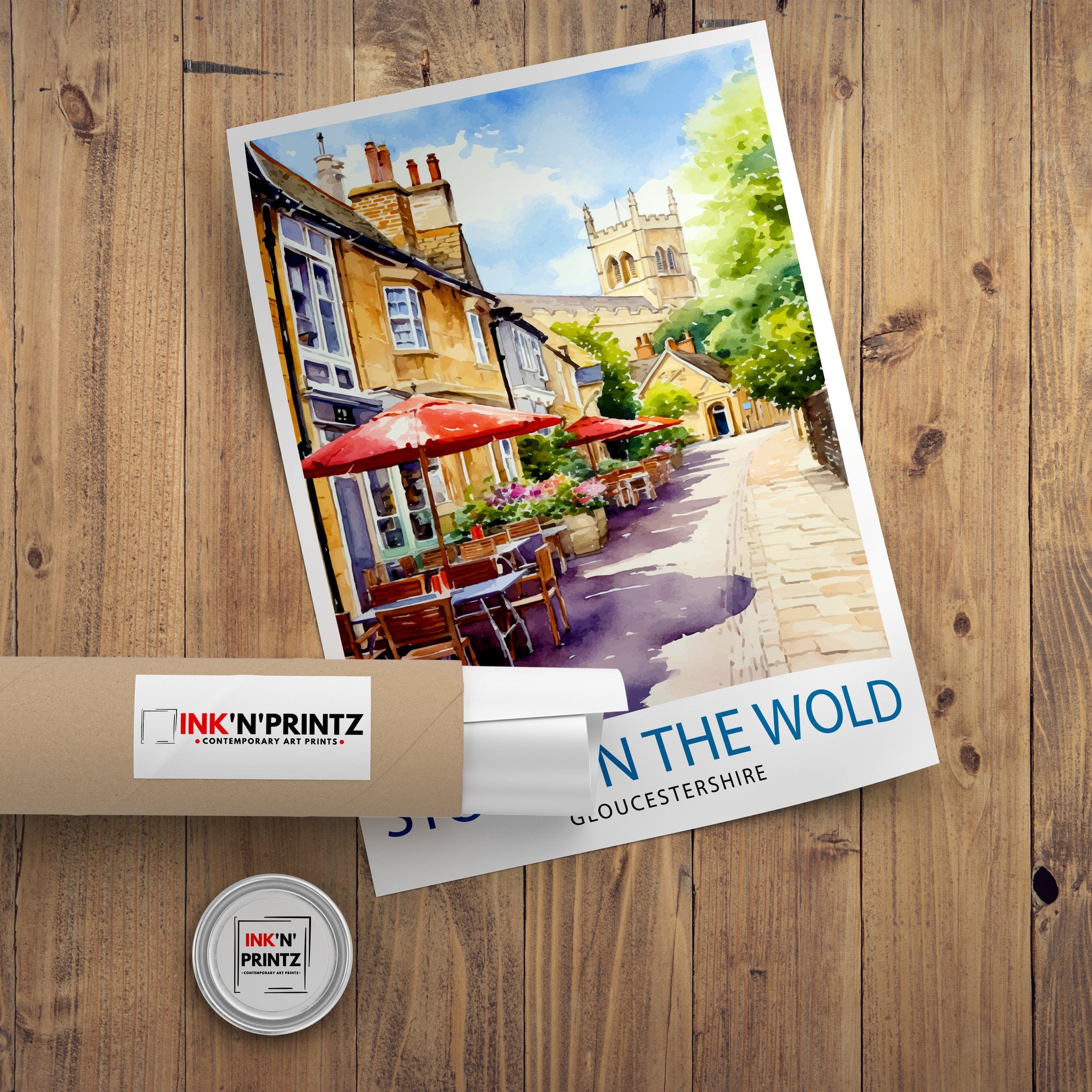 Stow on the Wold Travel Poster England