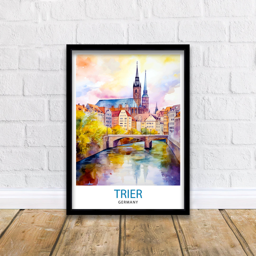 Trier Germany Travel Print Wall Decor Wall Art Trier Wall Hanging Home Décor Trier Gift Art Lovers Germany Art Lover Gift