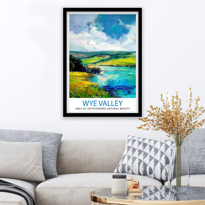 Wye Valley Travel Poster Wye Valley Wall Art Wye Valley Home Decor Wye Valley Illustration Travel Poster Gift for Wye Valley UK Travel Poster