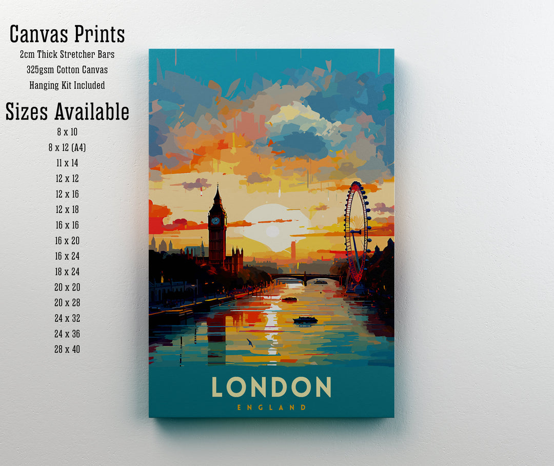 London England Travel Print Wall Decor Wall Art London Wall Hanging Home Décor London Gift Art Lovers UK Art Lover Gift Print Art