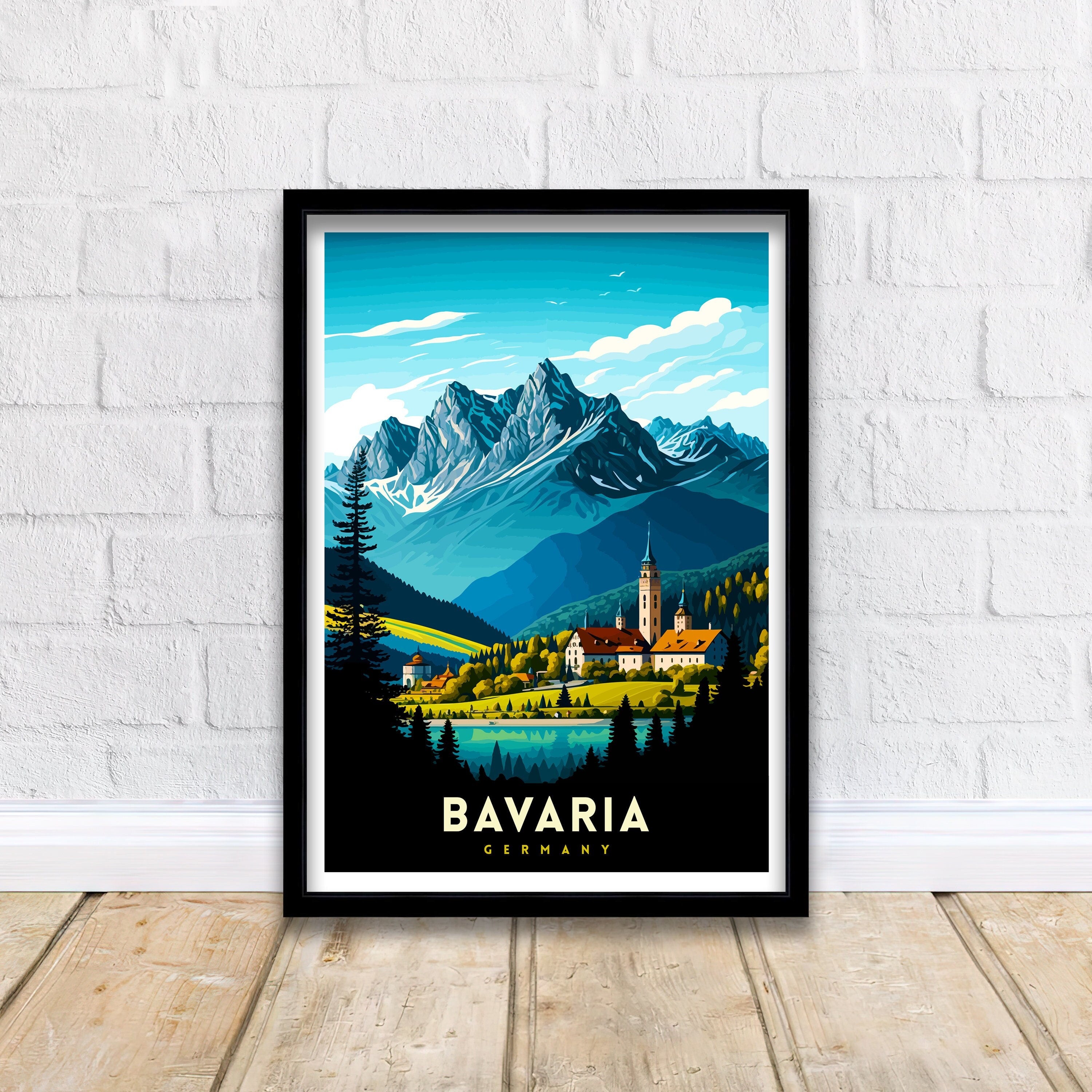 Bavaria Germany Travel Print Wall Decor Wall Art Bavaria Wall Hanging Home Décor Bavaria Gift Art Lovers Germany Art Lover Gift Print Art