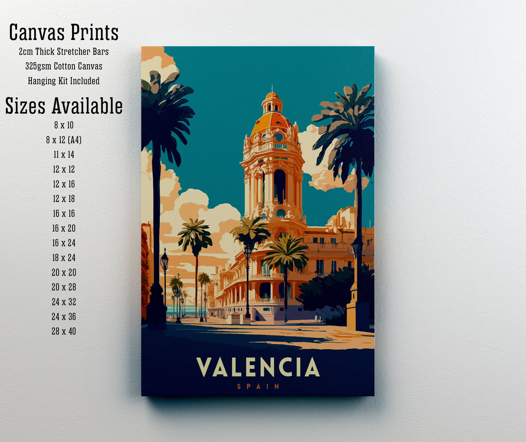 Valencia Spain Travel Poster Valencia