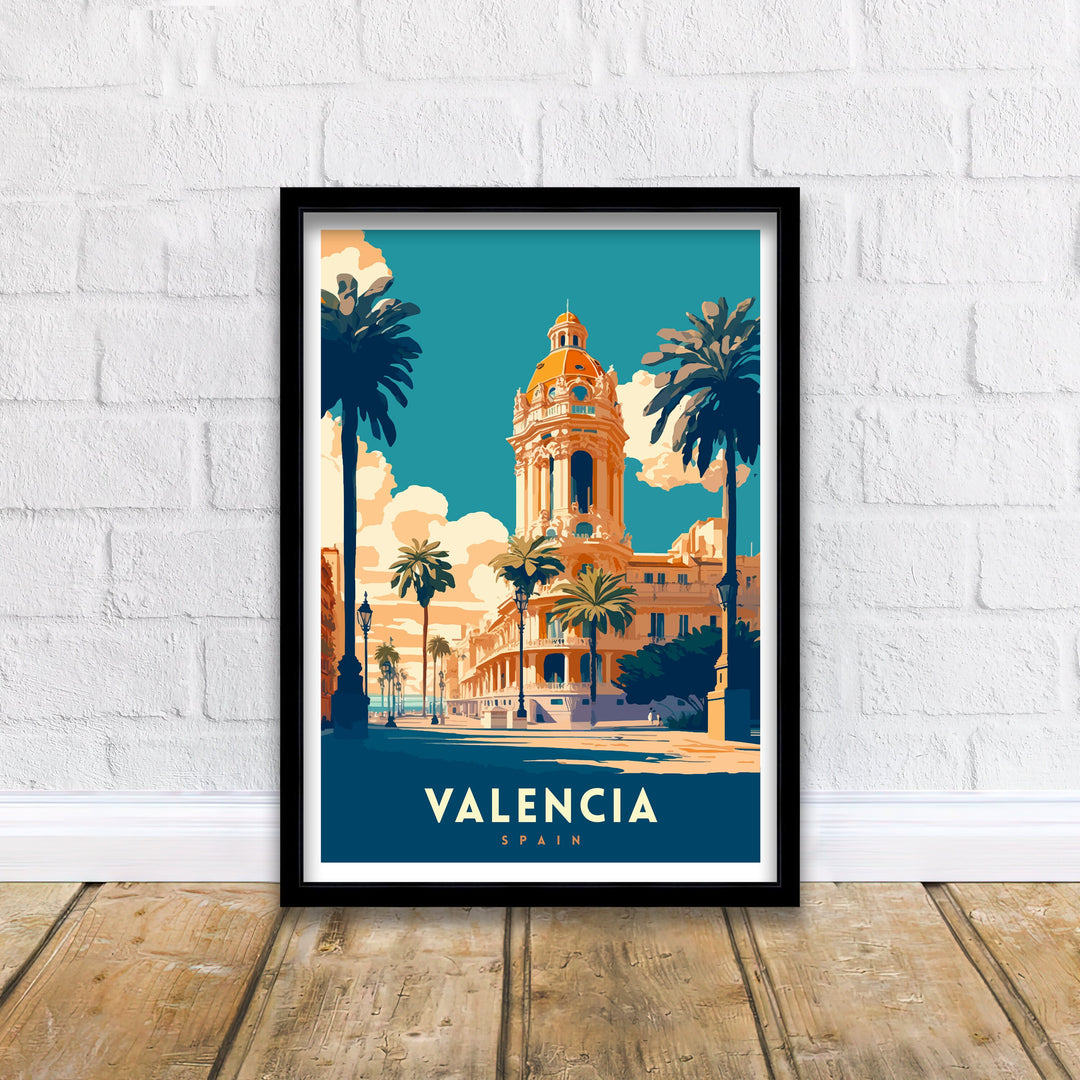 Valencia Spain Travel Poster Valencia