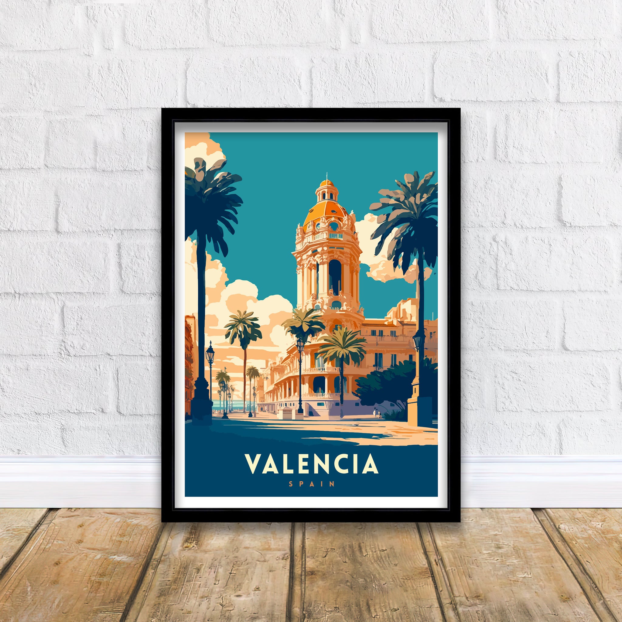 Valencia Spain Travel Print Valencia Wall Decor Valencia Home Living Decor Valencia Spain Illustration Travel Poster Gift For Valencia Spain