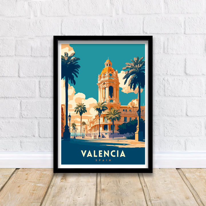 Valencia Spain Travel Print Valencia Wall Decor Valencia Home Living Decor Valencia Spain Illustration Travel Poster Gift For Valencia Spain