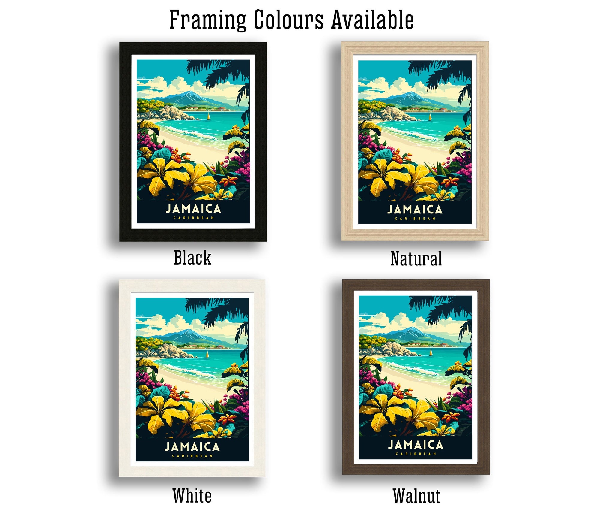 Jamaica Caribbean Travel Print Wall Decor Wall Art Jamaica Wall Hanging Home Décor Jamaica Gift Art Lovers Caribbean Art Lover Gift Print