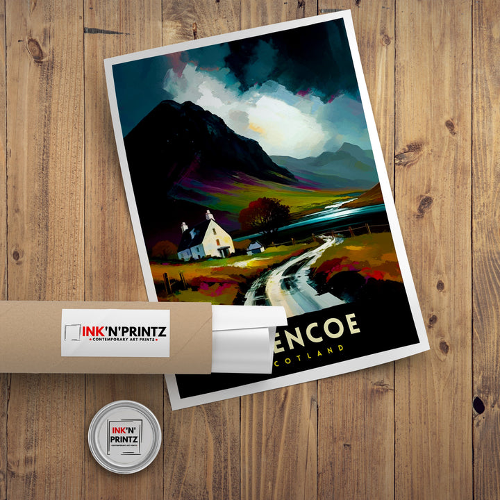 Glencoe Scotland Travel Print Wall Decor Wall Art Glencoe Wall Hanging Home Décor Glencoe Gift Art Lovers Scotland Art Lover Gift Print Art