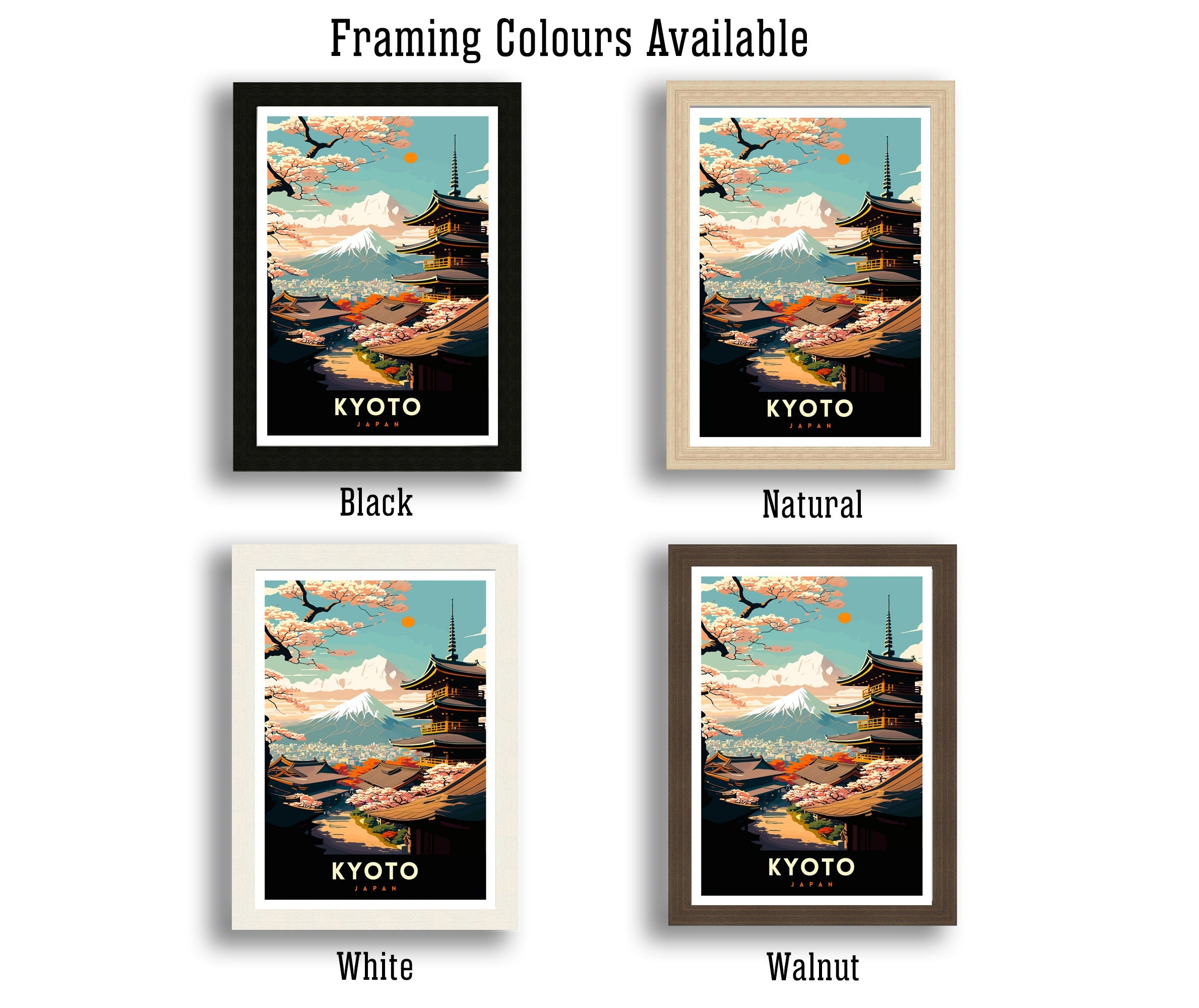 Kyoto Japan Travel Print Japan Wall Decor Kyoto Poster Japan Travel Prints Kyoto Art Print Kyoto Japan Illustration Kyoto Wall Art Japan