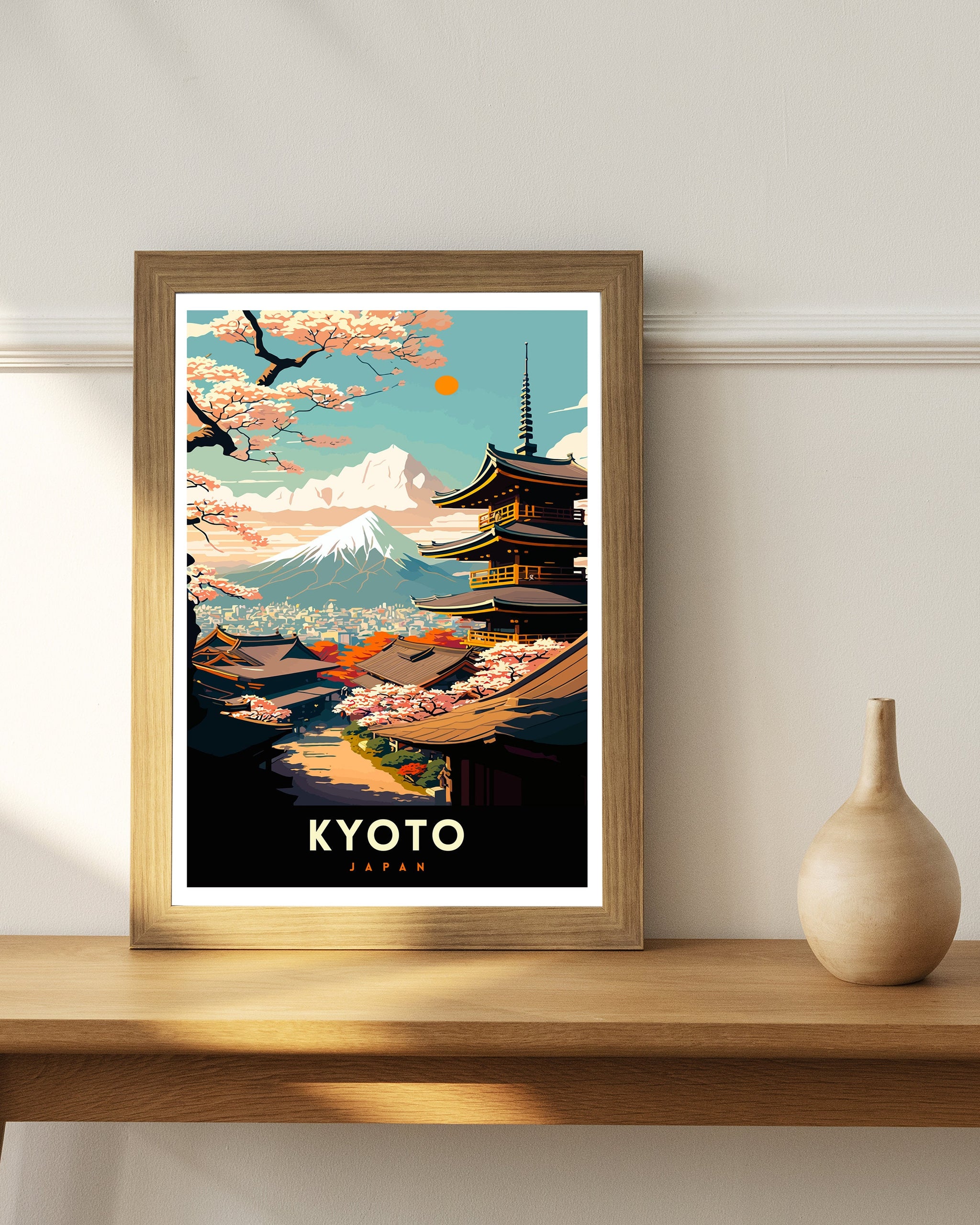 Kyoto Japan Travel Print Japan Wall Decor Kyoto Poster Japan Travel Prints Kyoto Art Print Kyoto Japan Illustration Kyoto Wall Art Japan