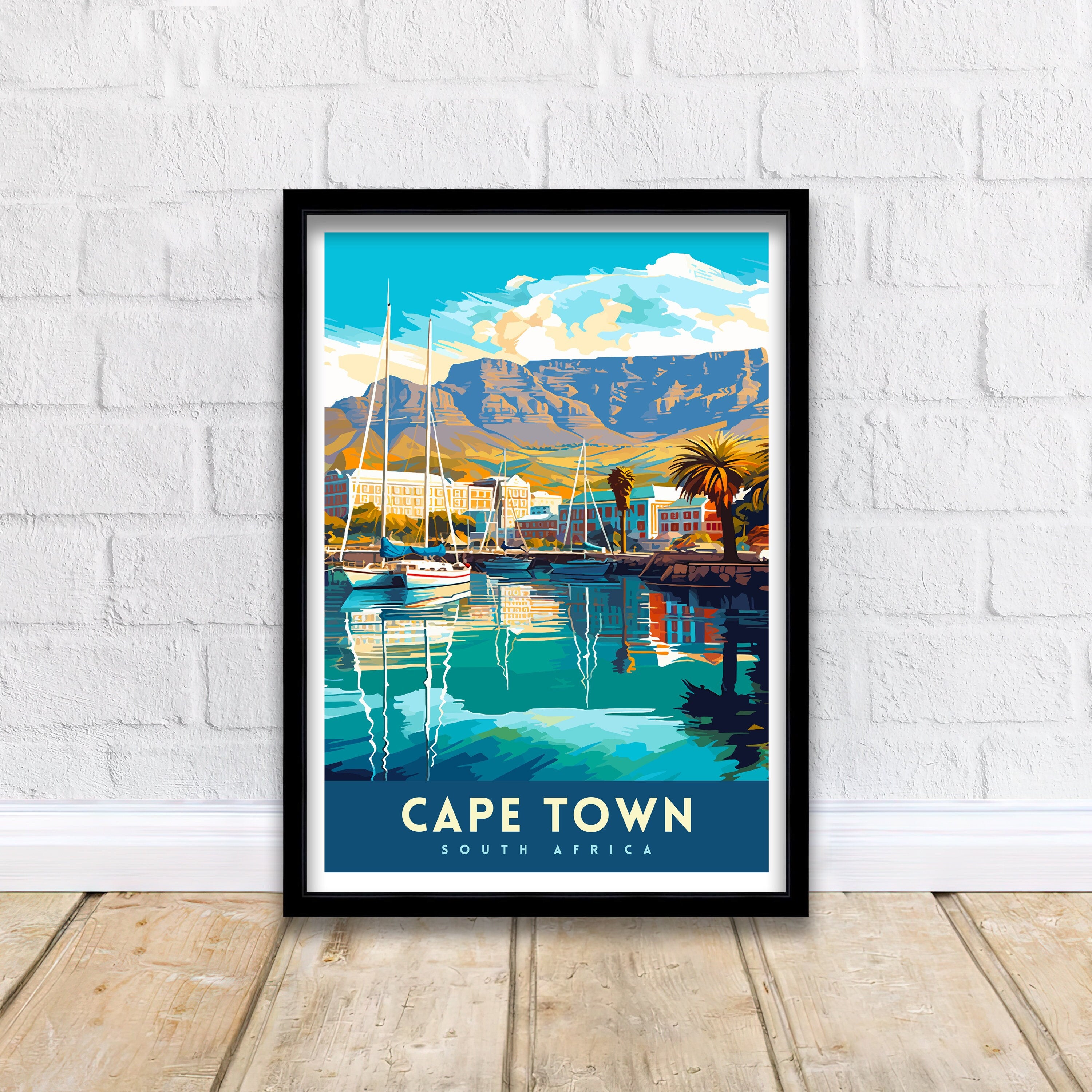 Cape Town South Africa Travel Print Cape Town Wall Decor Cape Town Poster South Africa Travel Prints Cape Town Art Print Cape Town
