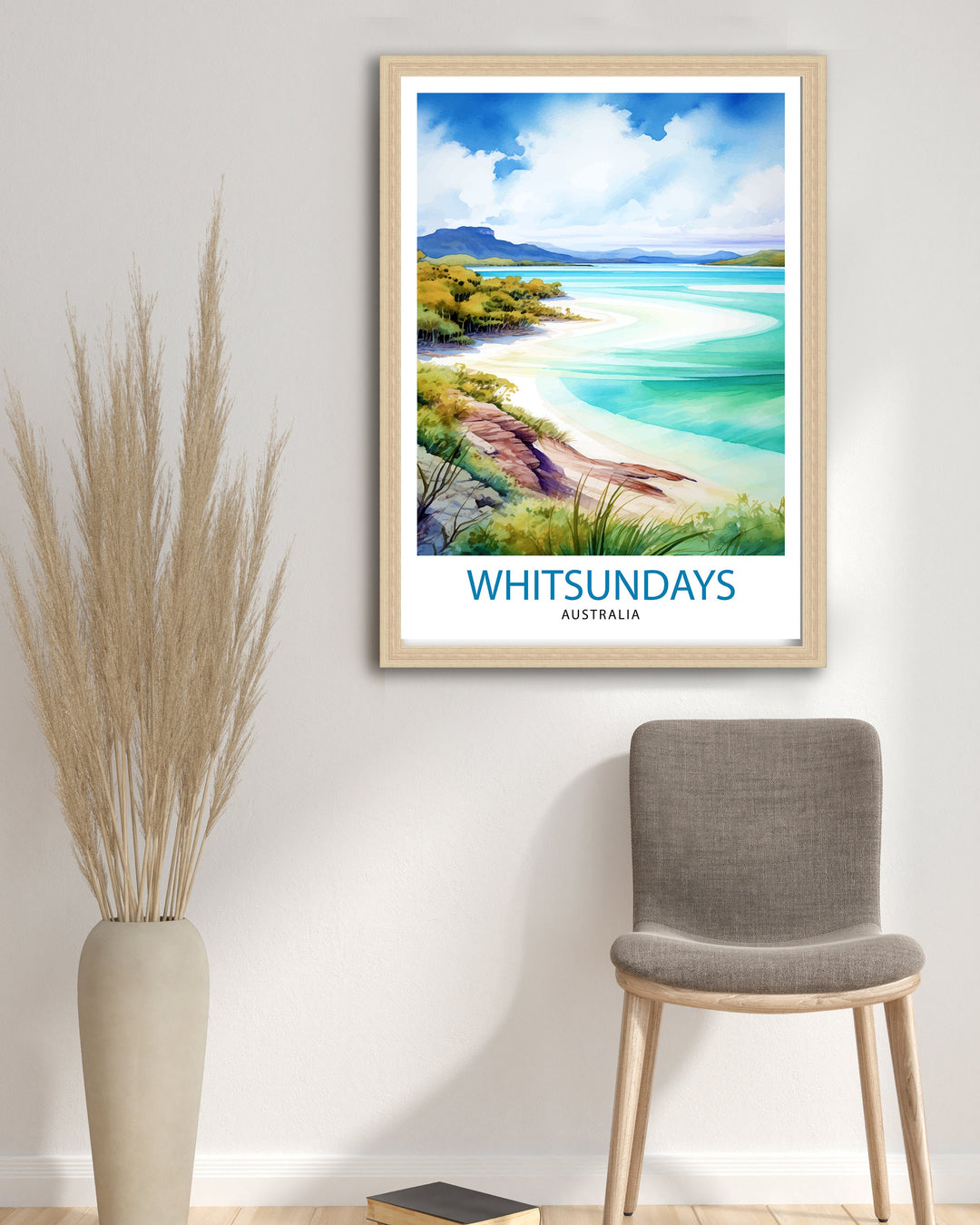 Whitsunday Australia Travel Poster Whitsunday Islands Wall Art Whitsunday Home Decor Australian Illustration Travel Poster Gift Australia