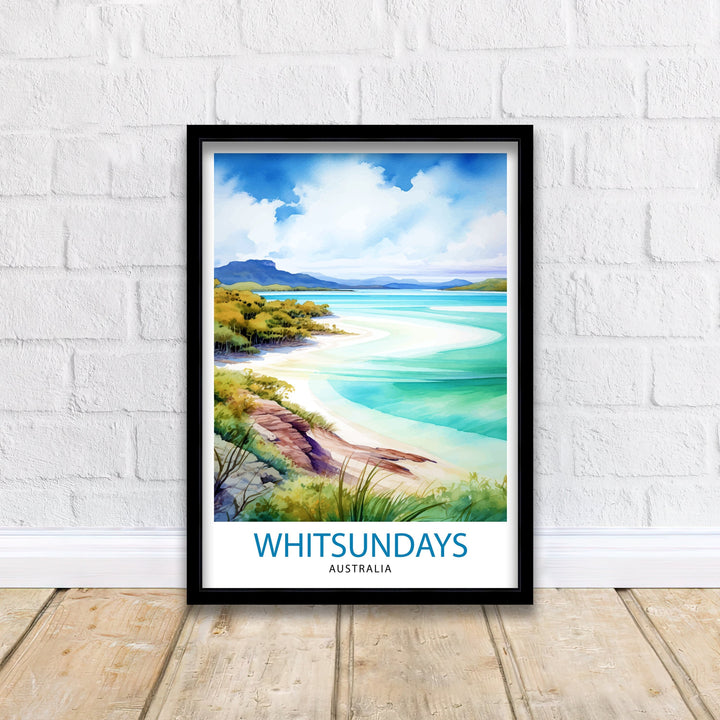 Whitsunday Australia Travel Poster Whitsunday Islands Wall Art Whitsunday Home Decor Australian Illustration Travel Poster Gift Australia