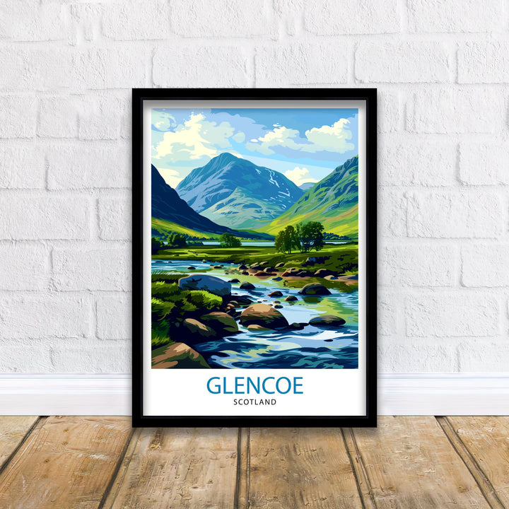 Glencoe Scotland Travel Print Wall Art Glencoe Wall Hanging Home Décor Glencoe Gift Art Lovers Scotland Art Lover Gift Print Art