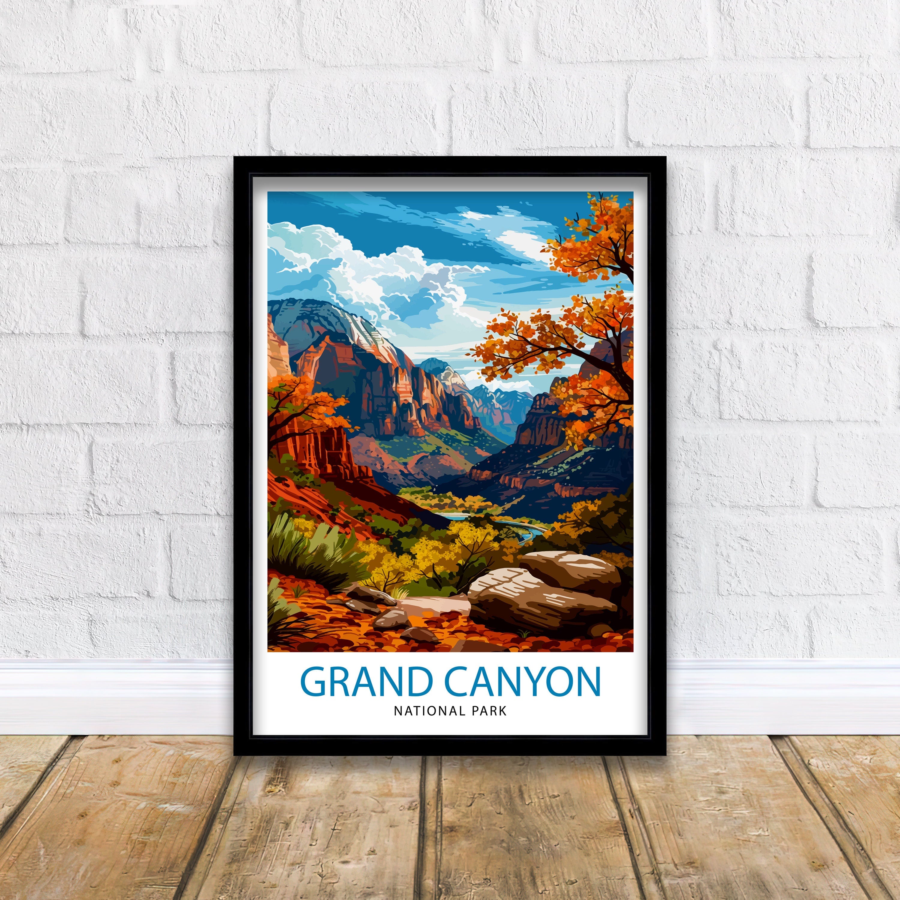 Grand Canyon Travel Print | Grand Canyon | Grand Canyon Print | Grand Canyon Poster | Wall Art | National Park | Arizona Wall Art