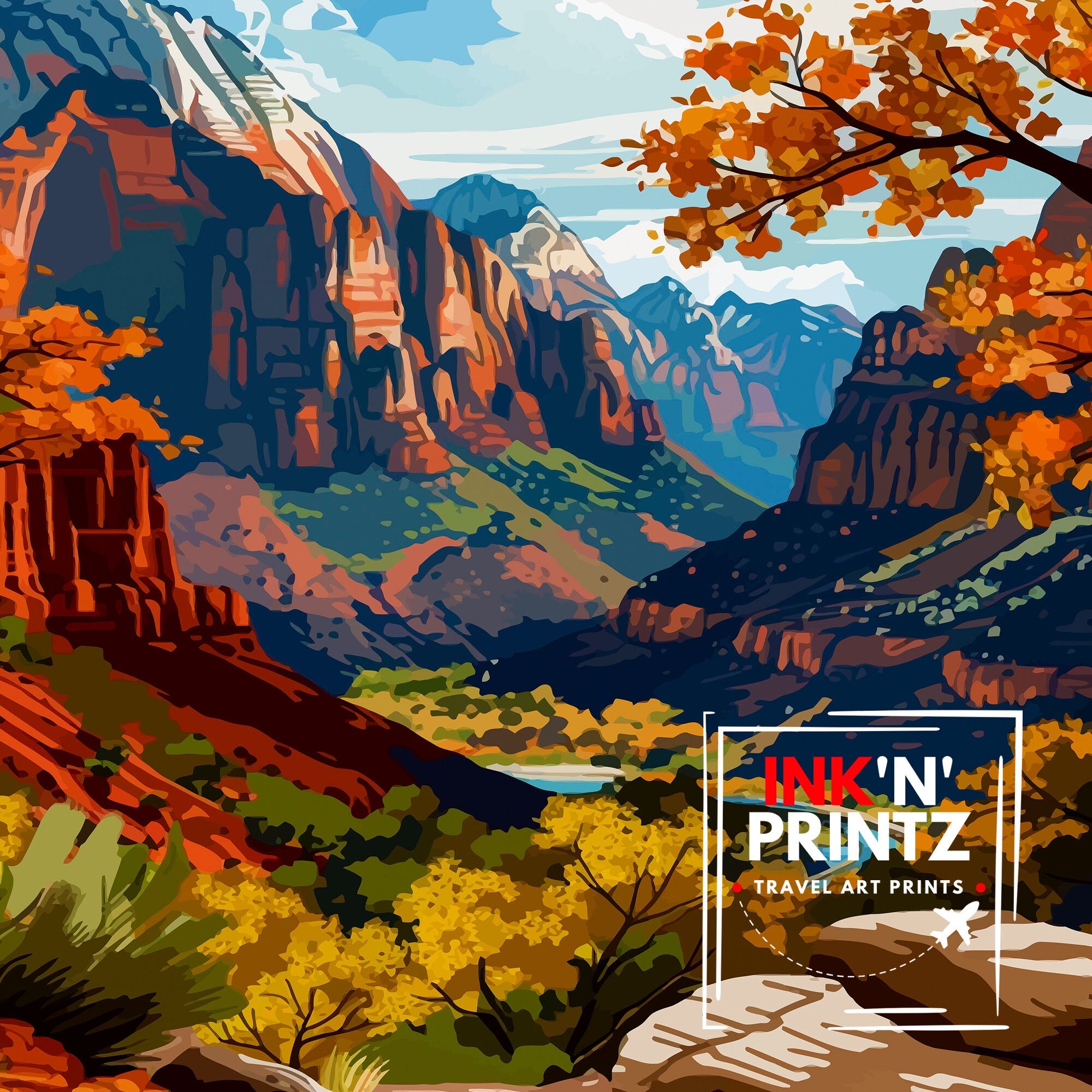 Grand Canyon Travel Print | Grand Canyon | Grand Canyon Print | Grand Canyon Poster | Wall Art | National Park | Arizona Wall Art