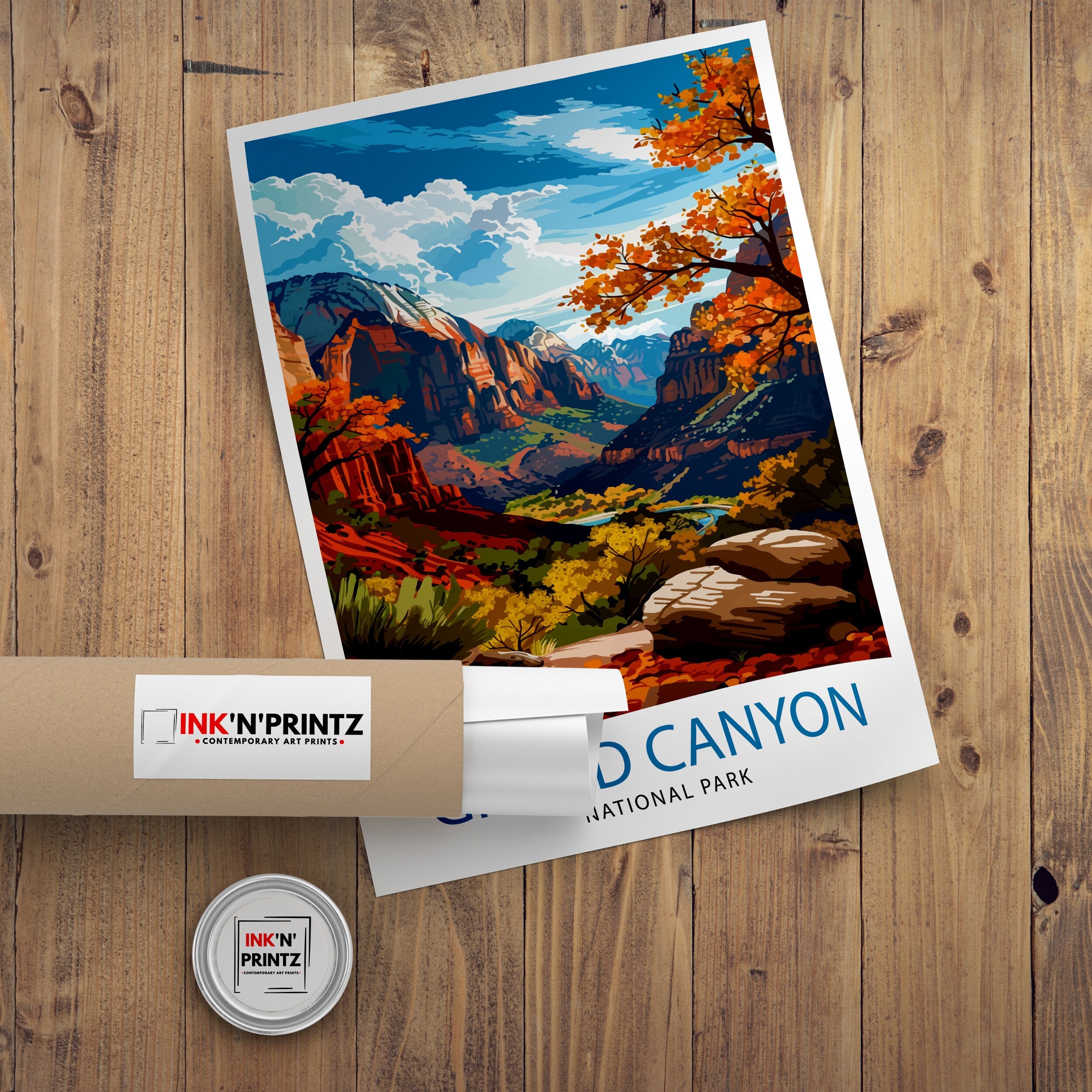 Grand Canyon Travel Print | Grand Canyon | Grand Canyon Print | Grand Canyon Poster | Wall Art | National Park | Arizona Wall Art