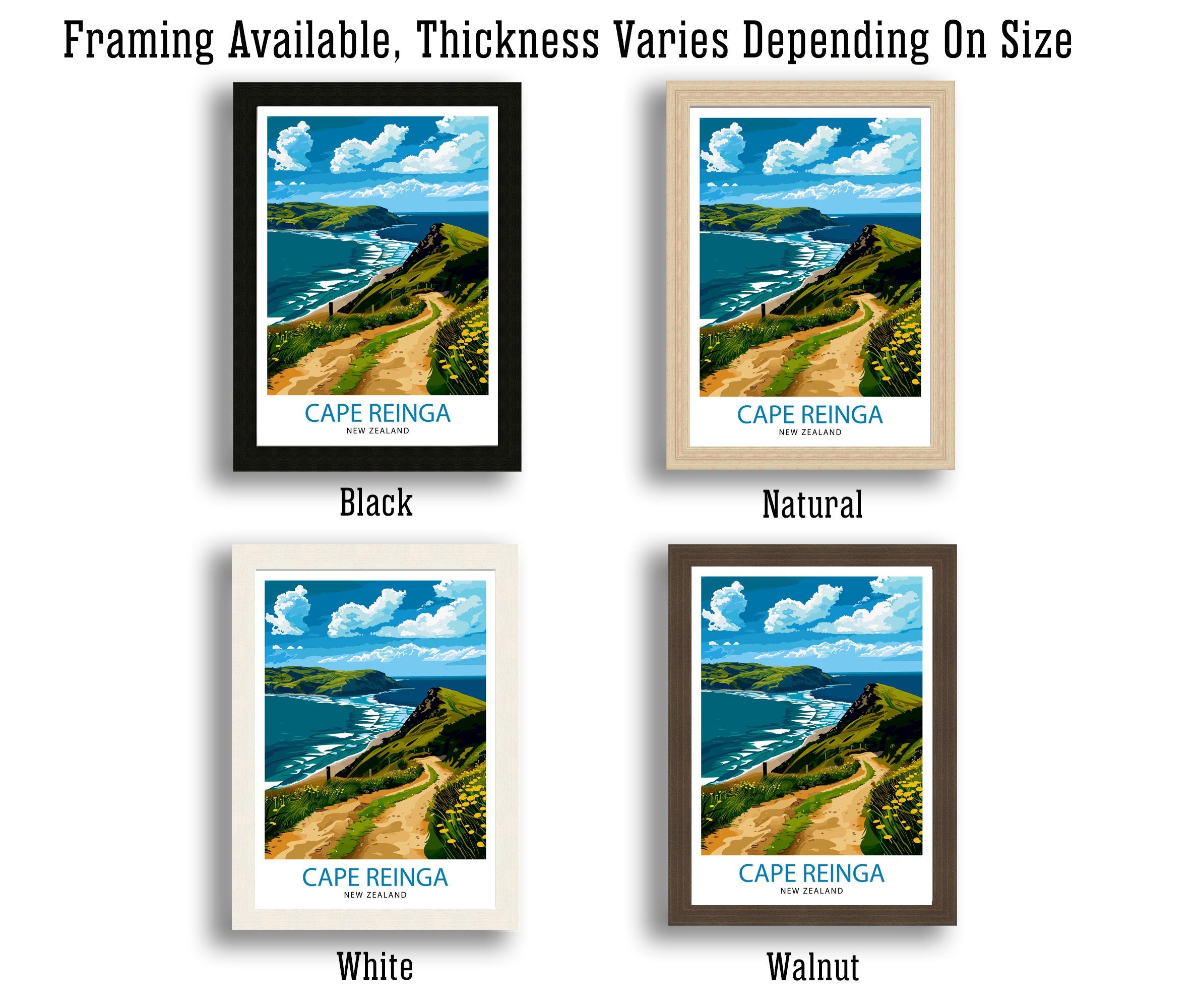 Cape Reinga New Zealand Travel Poster