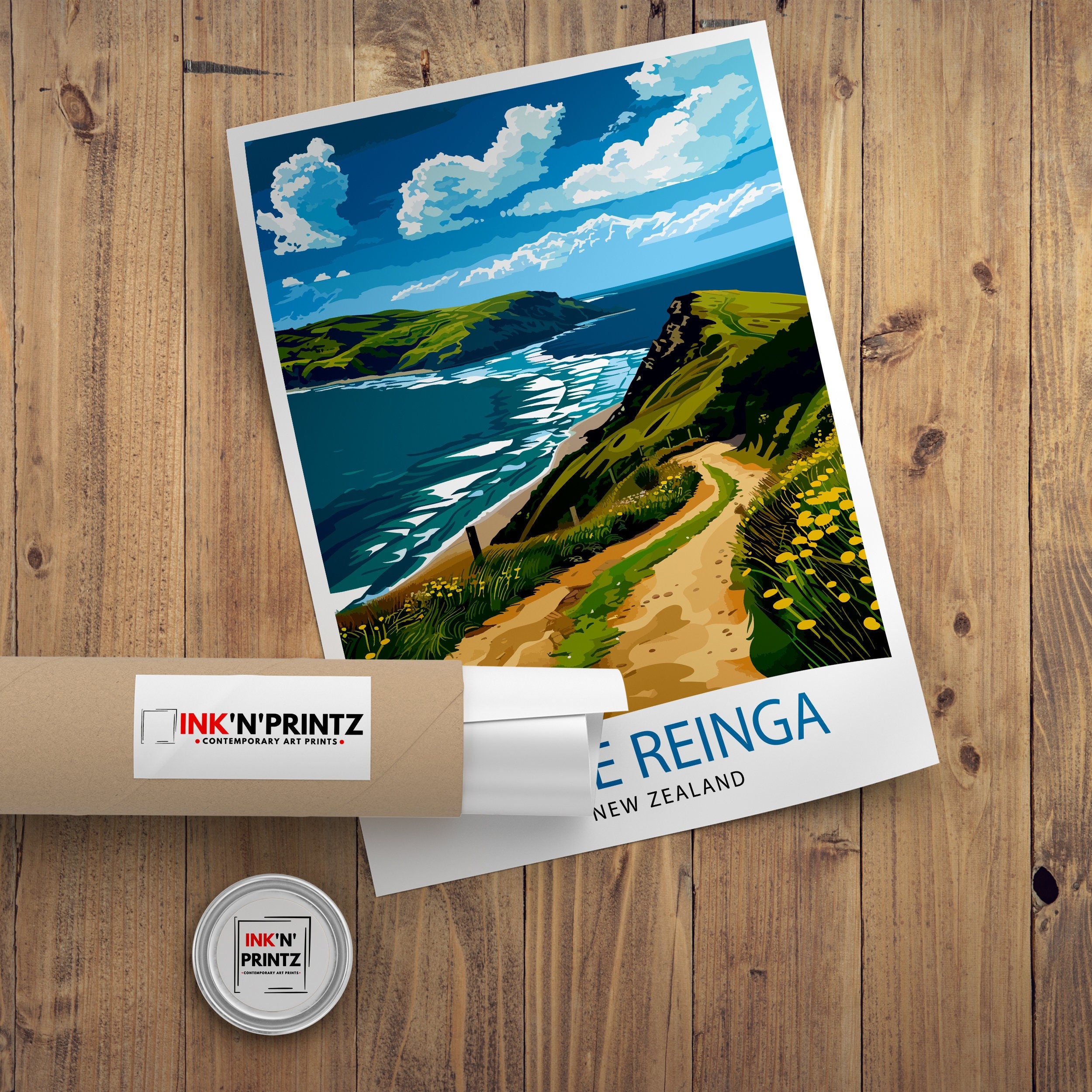 Cape Reinga New Zealand Travel Poster