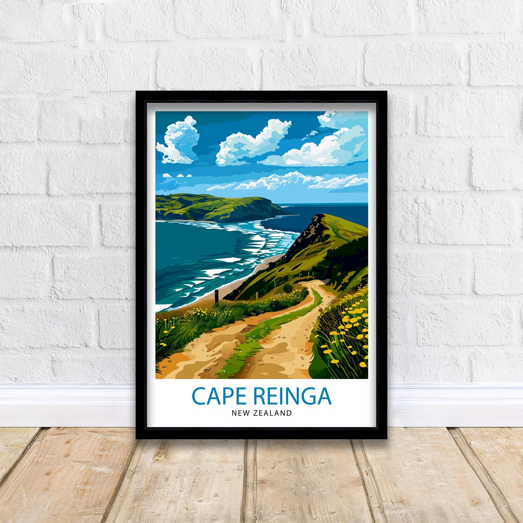 Cape Reinga New Zealand Travel Poster
