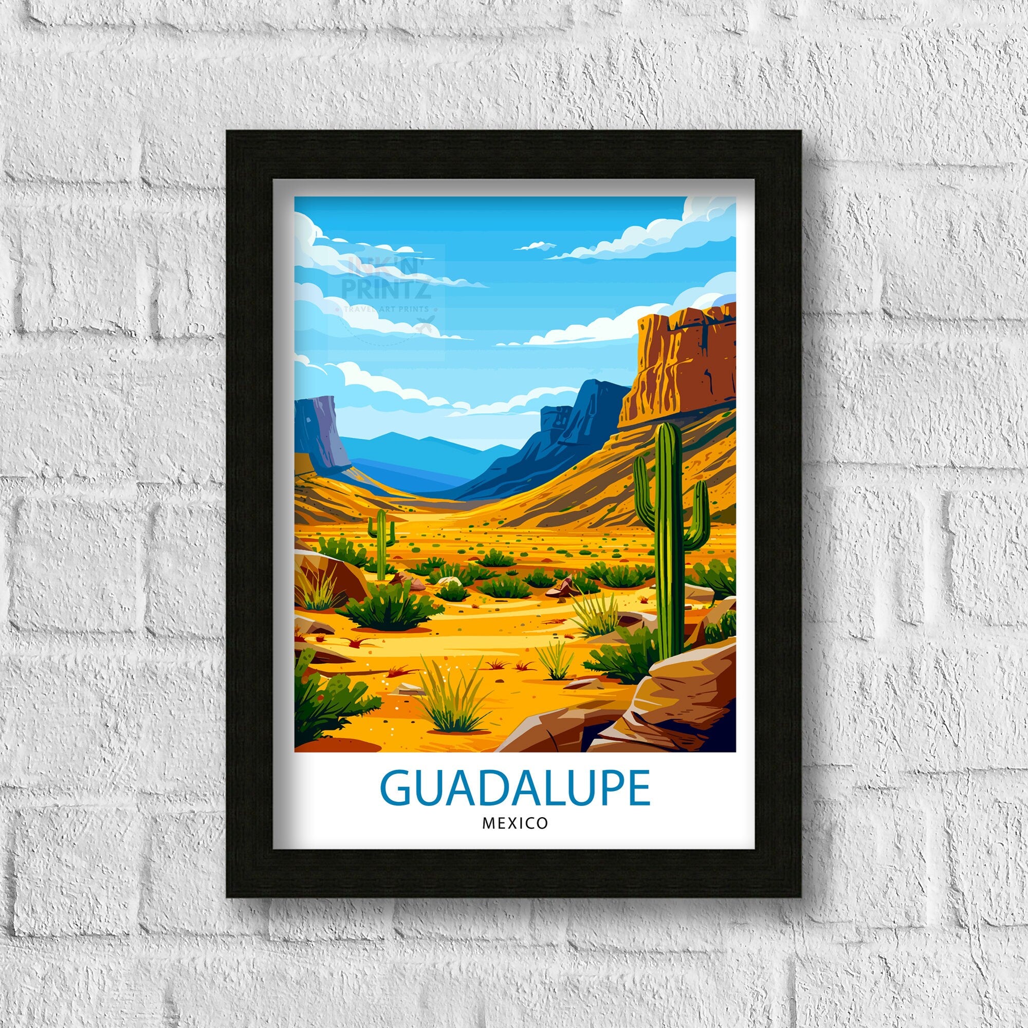 Guadalupe Mountains Texas Travel Print| Texas Wall Decor Guadalupe Mountains Poster Texas Travel Prints Texas Art Print Guadalupe