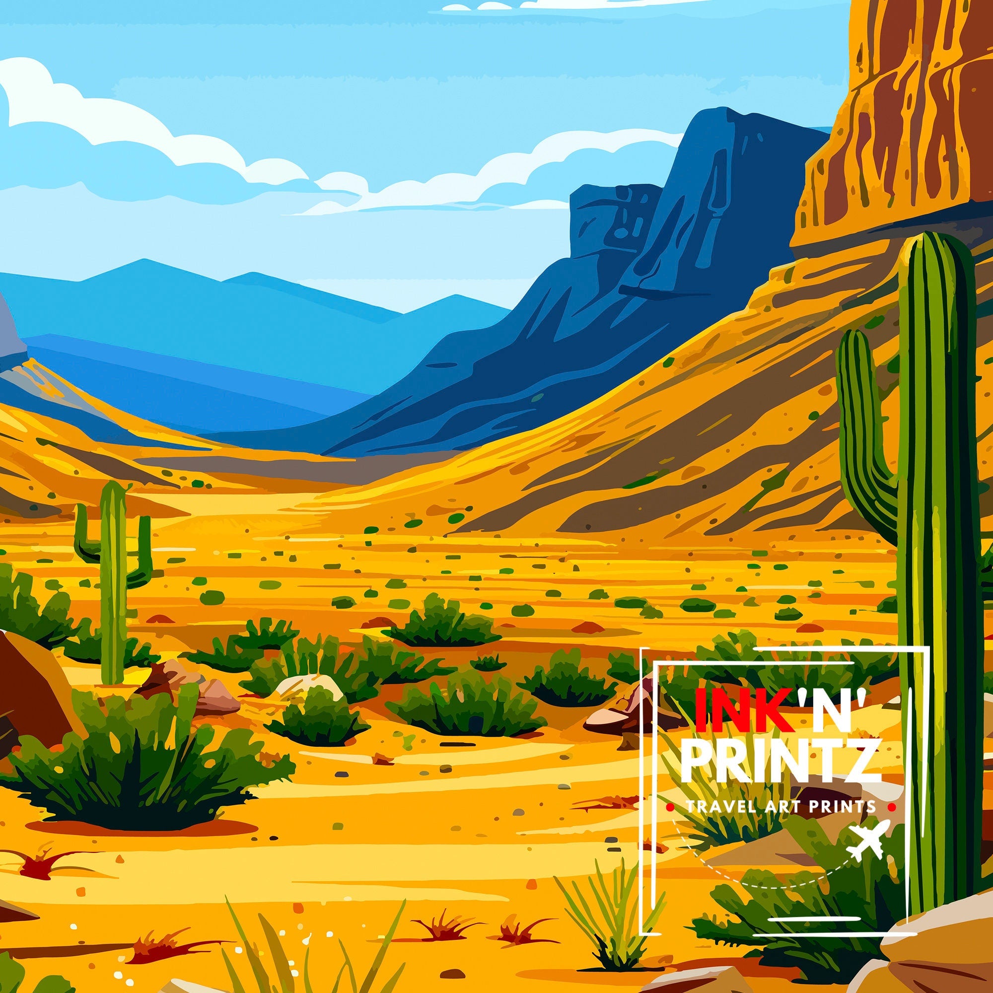 Guadalupe Mountains Texas Travel Print| Texas Wall Decor Guadalupe Mountains Poster Texas Travel Prints Texas Art Print Guadalupe