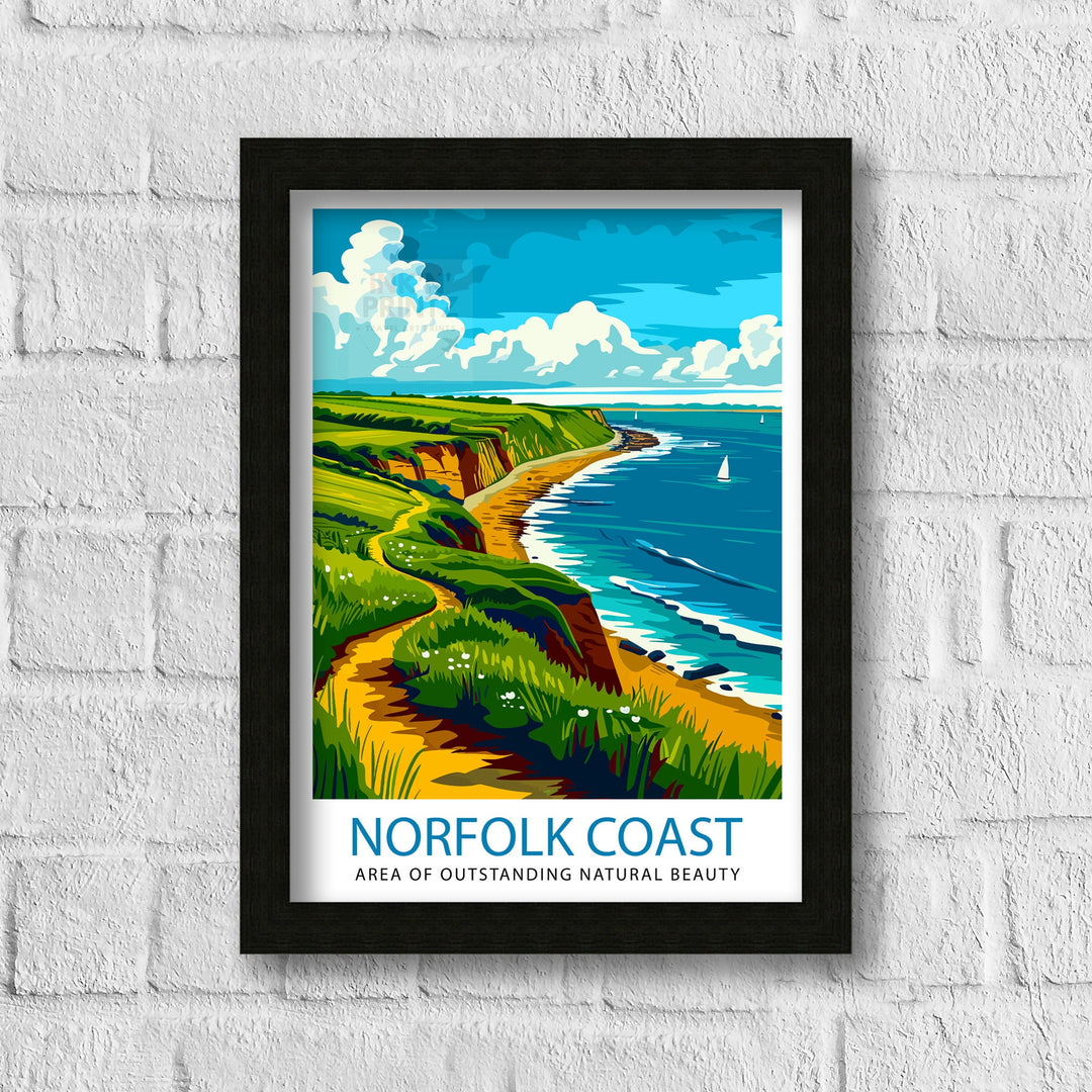 Norfolk Coast Travel Poster Wall Art Norfolk Coast Wall Hanging Home Décor Norfolk Coast Gift Art Lovers UK Art Lover Gift Poster Art