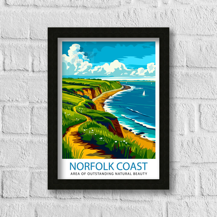 Norfolk Coast Travel Poster Wall Art Norfolk Coast Wall Hanging Home Décor Norfolk Coast Gift Art Lovers UK Art Lover Gift Poster Art