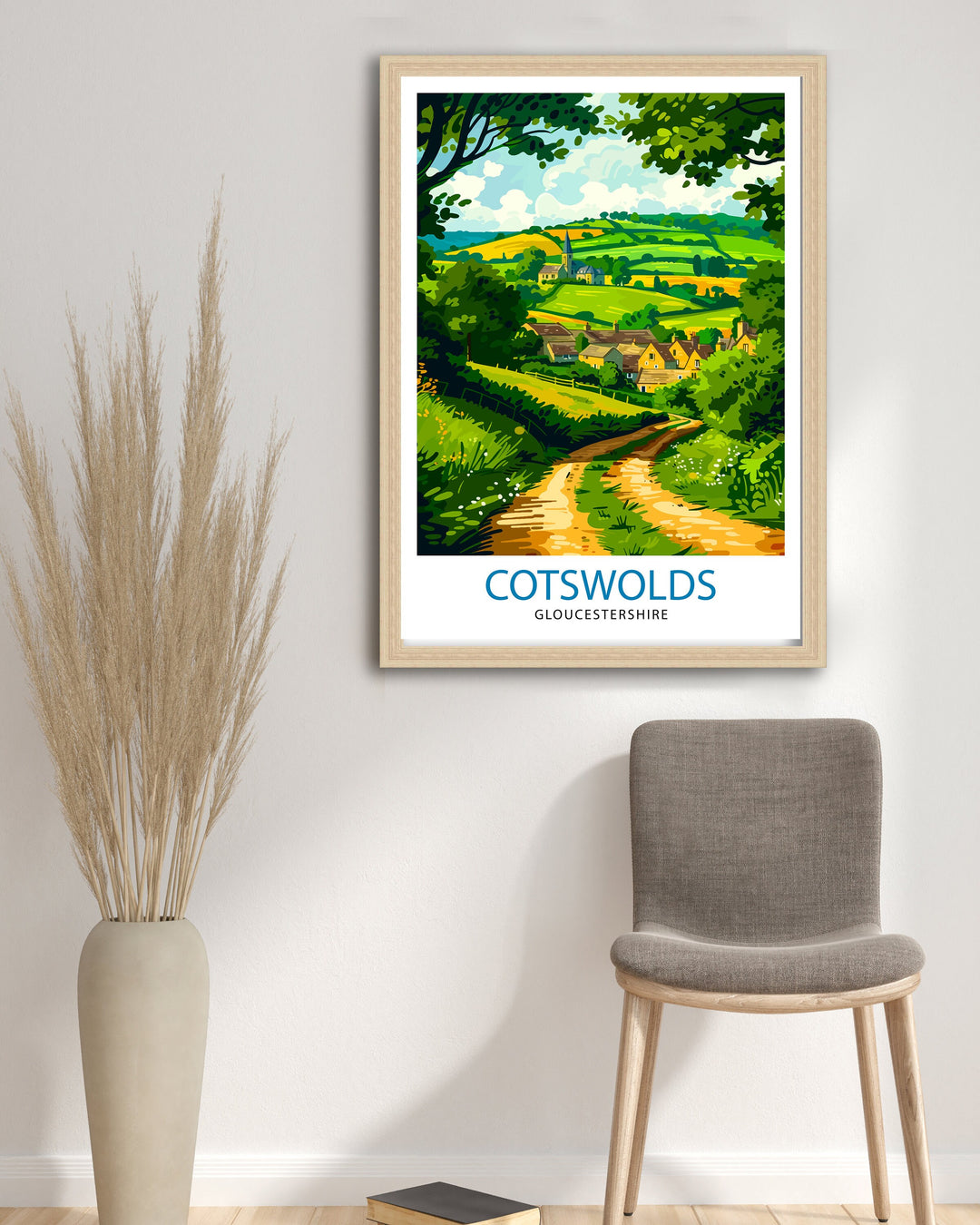 Cotswolds Travel Poster Cotswolds Wall Art Cotswolds Illustration Travel Poster Gift Cotswolds Home Decor