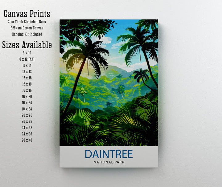 Daintree Rainforest Australia Travel Poster Wall Art Daintree Wall Hanging Home Décor Daintree Gift Art Lovers Australia Art Lover Gift Poster