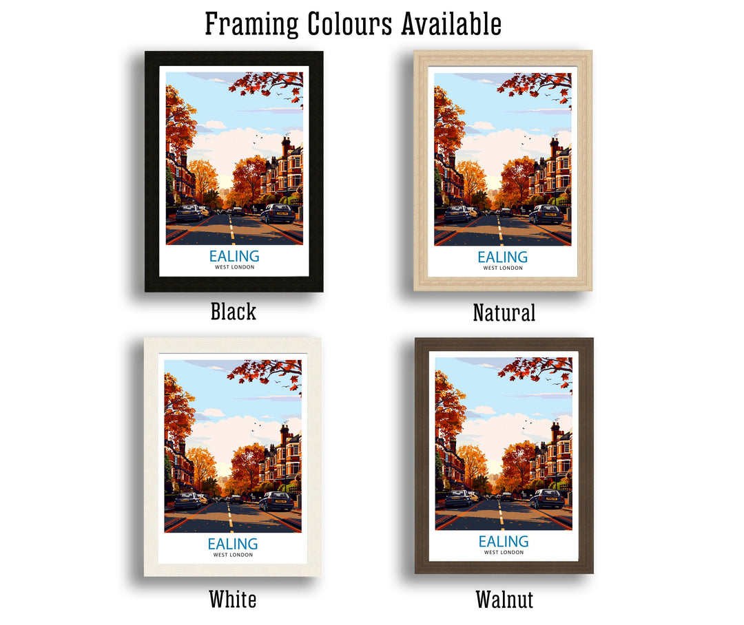 Ealing London Travel Poster Wall Art Ealing Wall Hanging Home Décor Ealing Gift Art Lovers London Art Lover Gift Poster Art