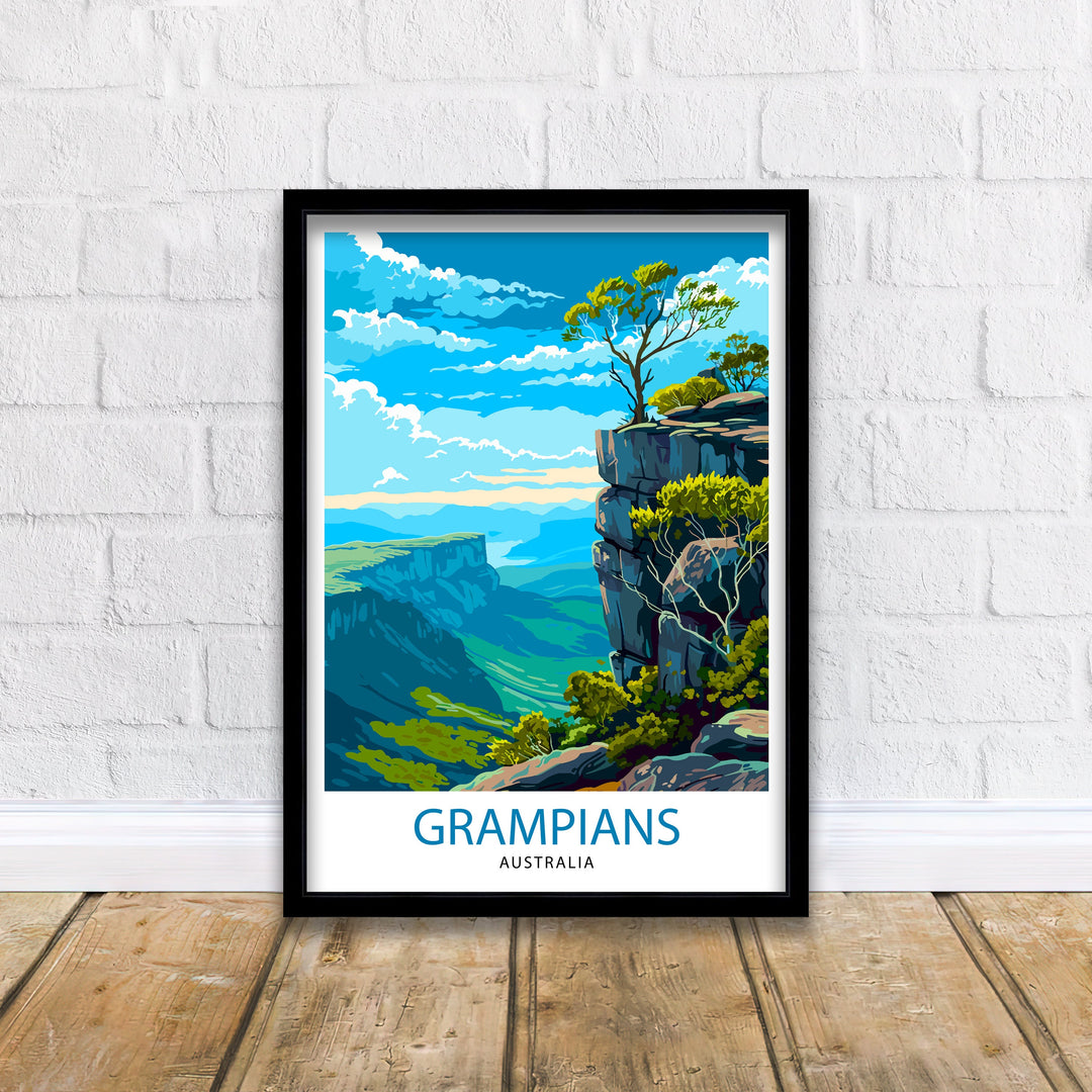 Grampians National Park Australia Travel Poster Nature